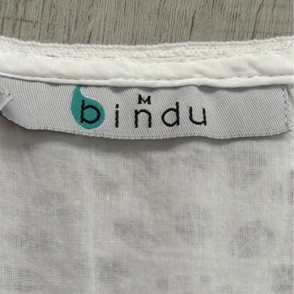 Bindu Size M Nelly Dress White Embroidered Eyelet Lace Crochet Coquette Boho - Picture 4 of 9